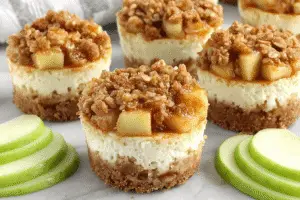 Apple Crisp Mini Cheesecakes
