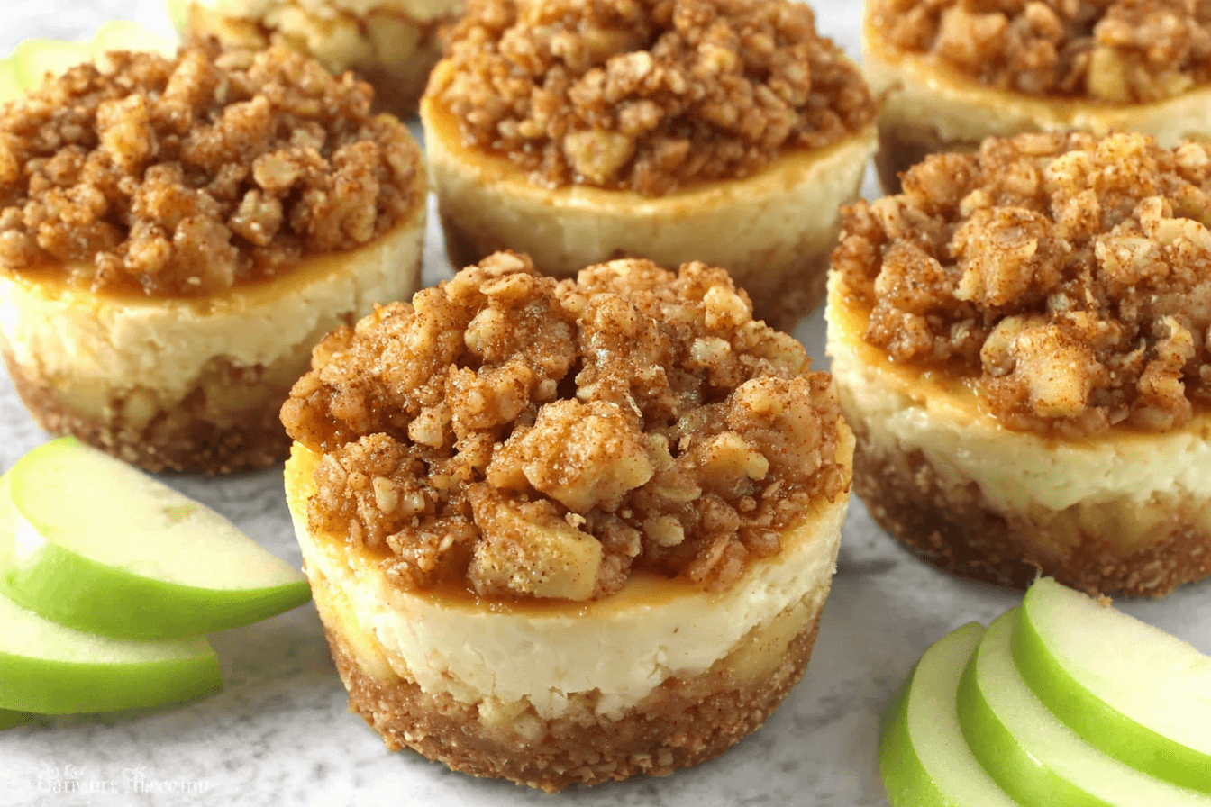 Apple Crisp Mini Cheesecakes Recipe