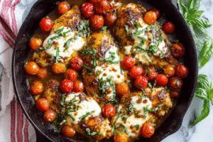 Balsamic Tomato Mozzarella Chicken