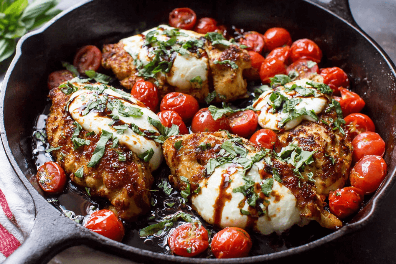 Balsamic Tomato Mozzarella Chicken Recipe