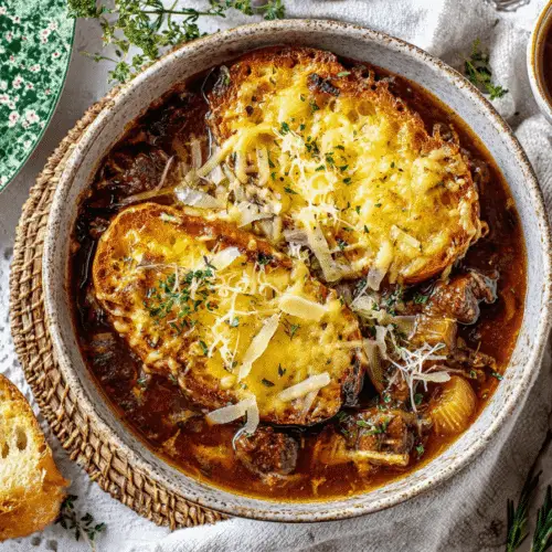Beef Stew with Cheesy Bread Topping Recipe