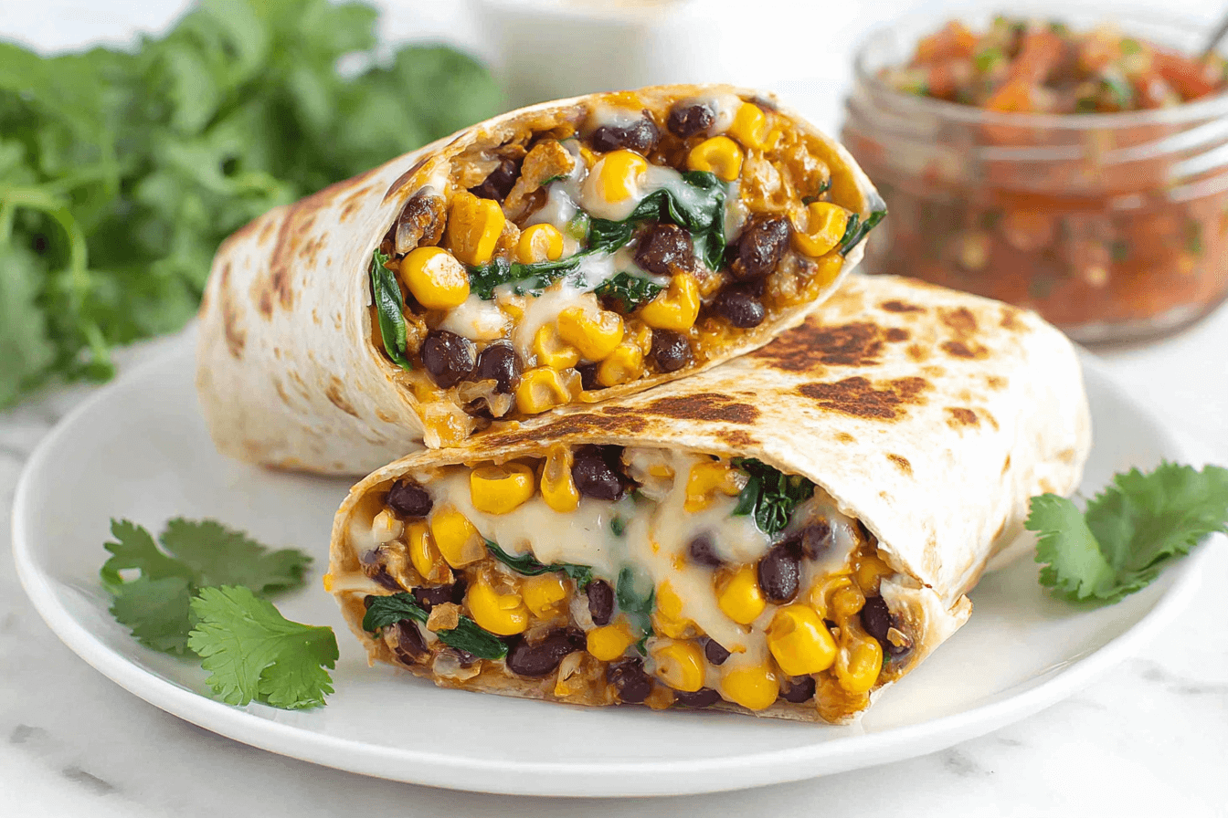 Black Bean And Spinach Burritos Recipe
