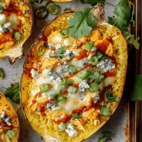 Buffalo Chicken Stuffed Spaghetti Squash Recipe