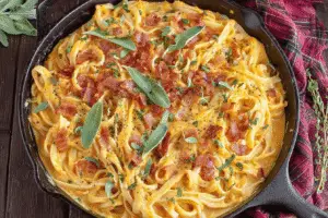 Butternut Squash Carbonara Pasta
