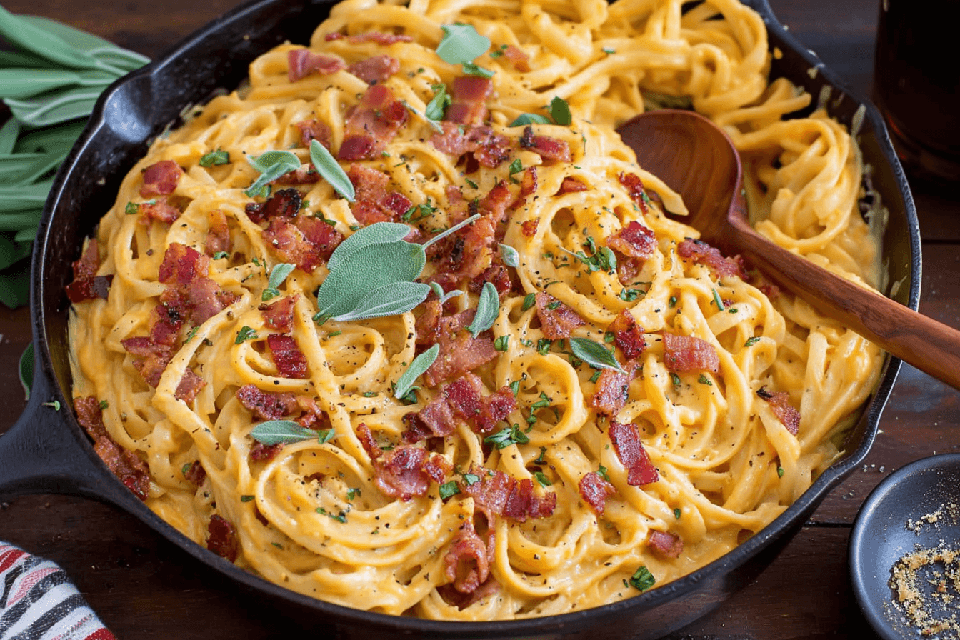 Butternut Squash Carbonara Pasta Recipe