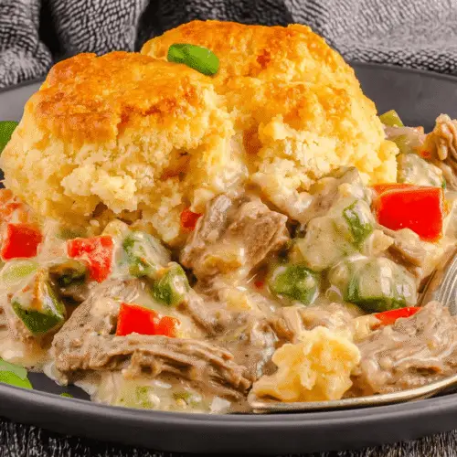 Cheddar Bay Philly Cheese Steak Cobbler Recipe