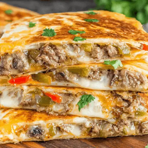 Cheese Steak Quesadillas Recipe