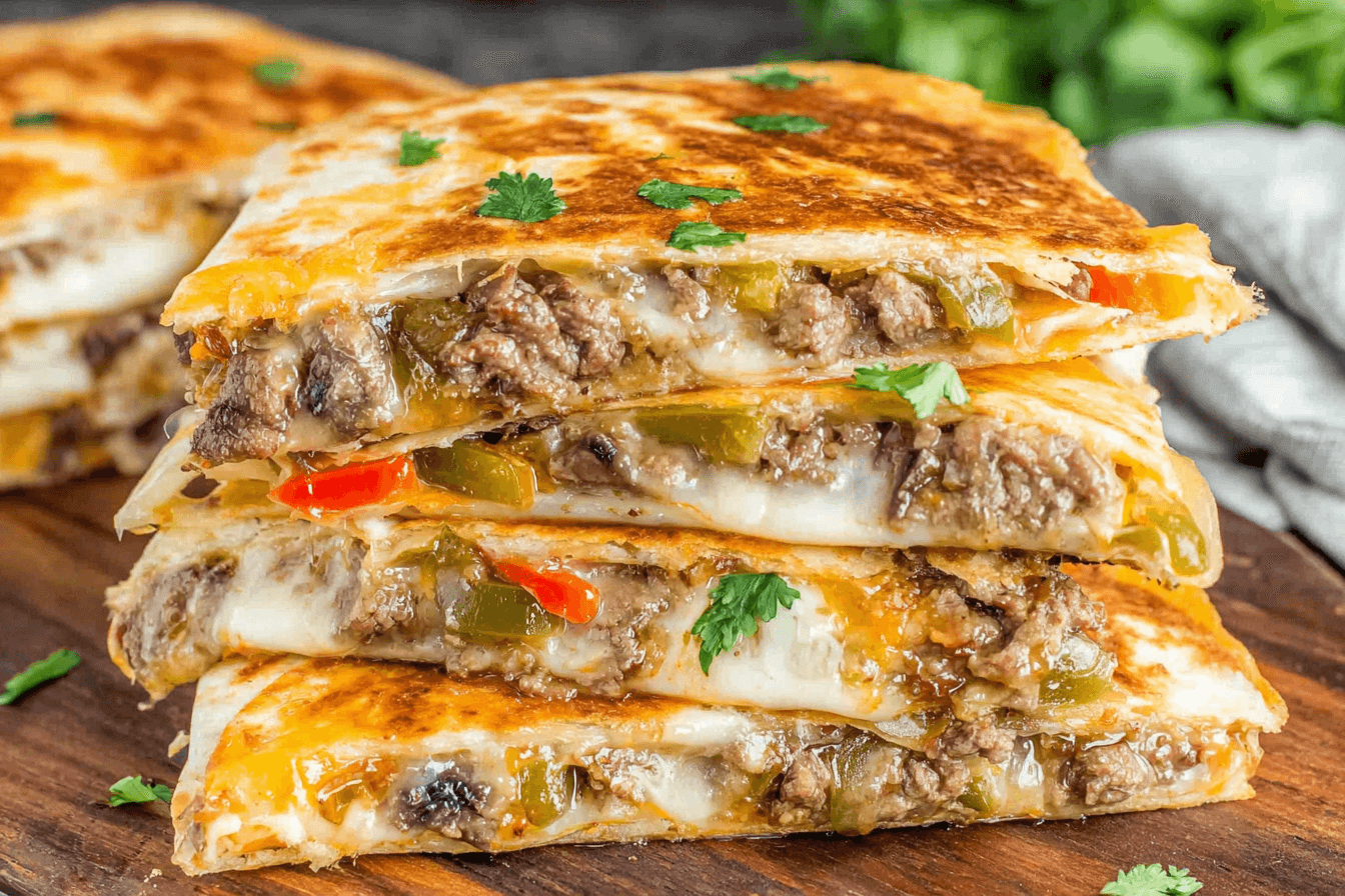 Cheese Steak Quesadillas Recipe