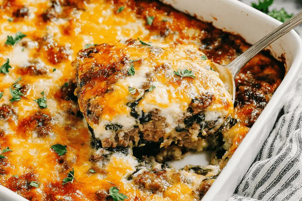 Cheesy Beef and Cauliflower Casserole Recipe