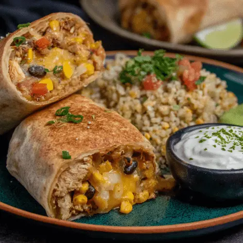 Cheesy Chicken Burritos Recipe
