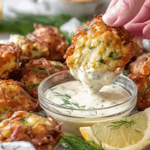 Cheesy Chicken Fritters Recipe