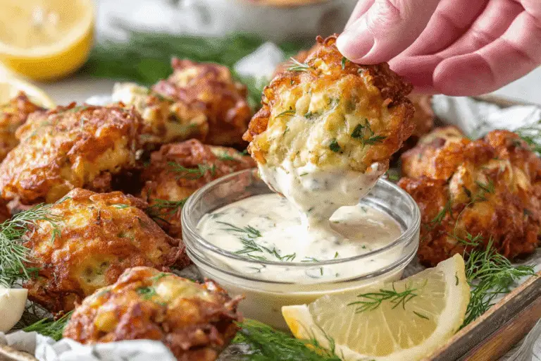 Cheesy Chicken Fritters Recipe
