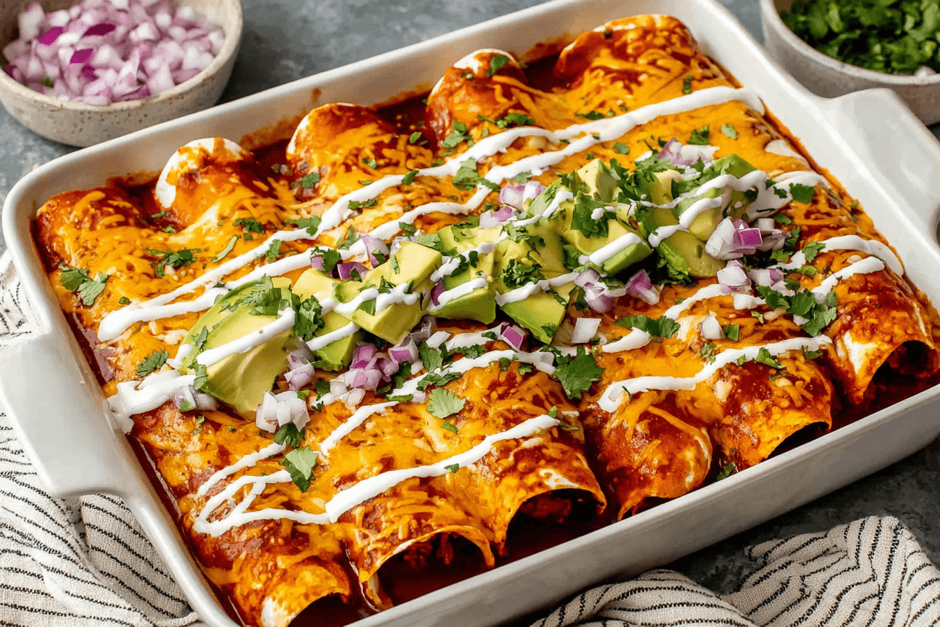 Cheesy Turkey Enchiladas Recipe