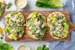 Chicken Caesar Flatbreads