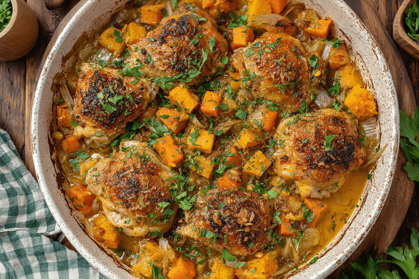 Chicken Leek And Butternut Squash Bake Recipe