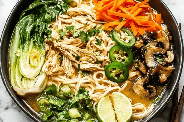 Classic Ginger Garlic Chicken Noodle Soup Recipe
