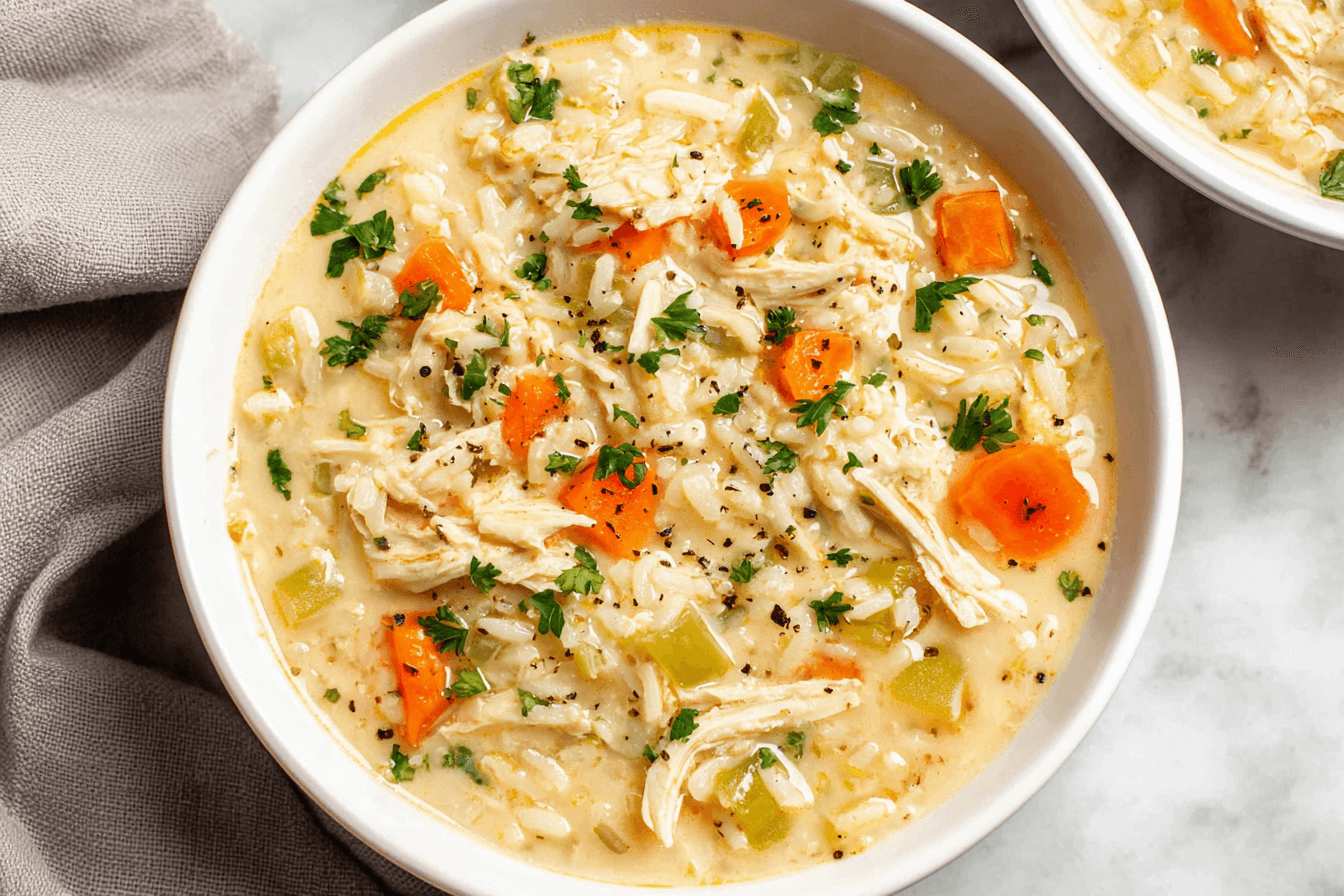 Creamy Chicken And Rice Soup Recipe