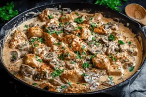 Creamy Chicken Stroganoff