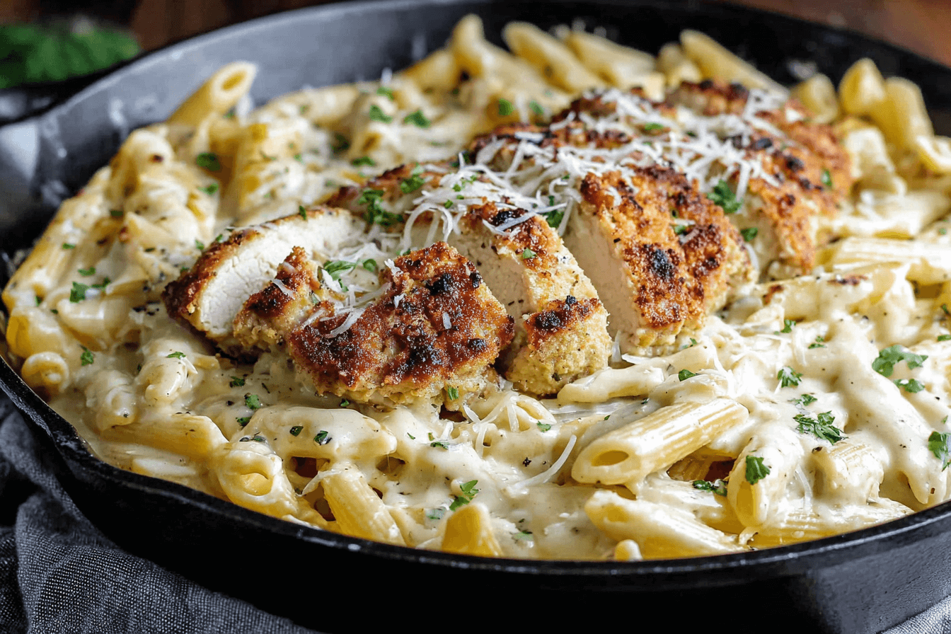 Creamy Garlic Parmesan Chicken Pasta Recipe