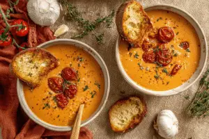 Creamy Roasted Garlic Tomato Soup
