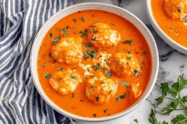 Creamy Tomato Bisque with Cheddar Bay Dumplings Recipe