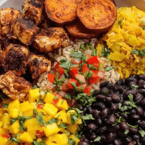 Cuban Chicken Black Bean Rice Bowl Recipe