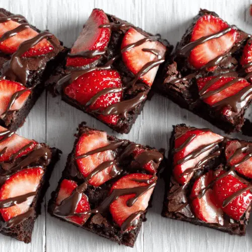 Decadent Chocolate Covered Strawberry Brownies Recipe