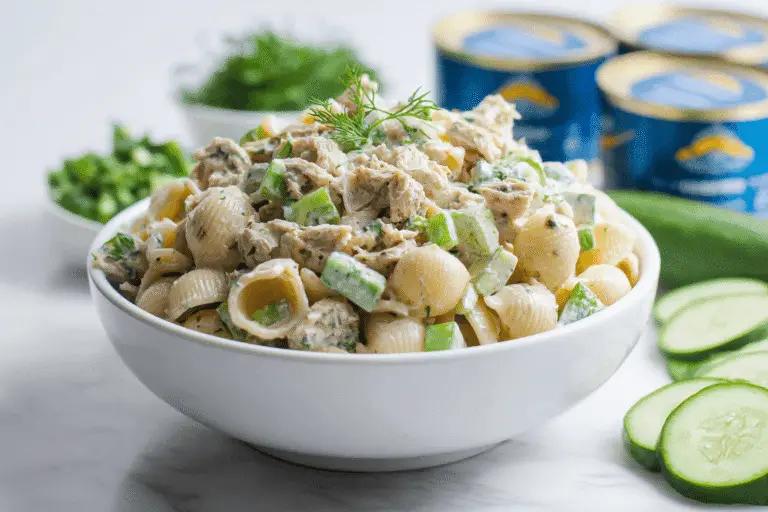 Dill Pickle Tuna Pasta Salad Recipe
