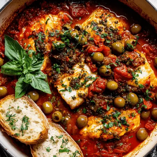 Easy Baked White Fish Puttanesca Recipe