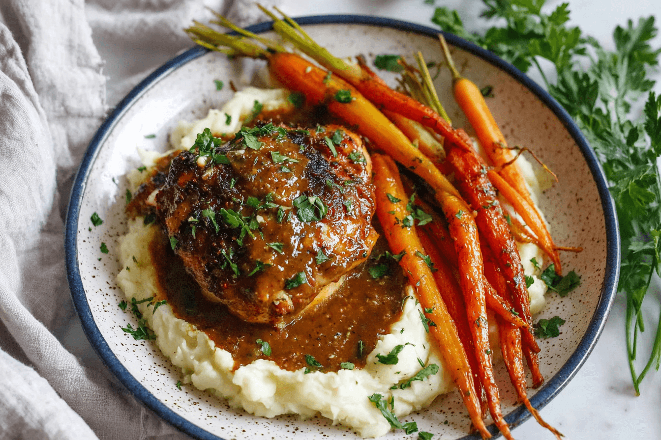 Garlic Herb Chicken & Carrot Plate Recipe