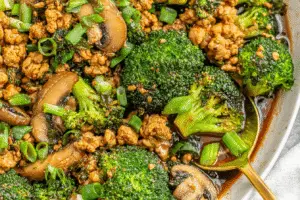 Ground Chicken and Broccoli Stir-Fry