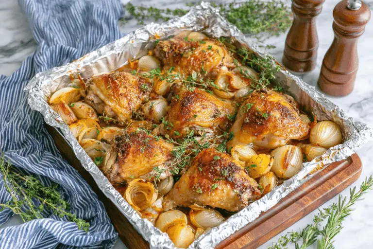Healthy Oven-Roasted French Garlic Chicken Recipe