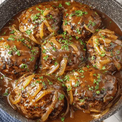 Homemade Beef Steak with Onion Gravy Recipe