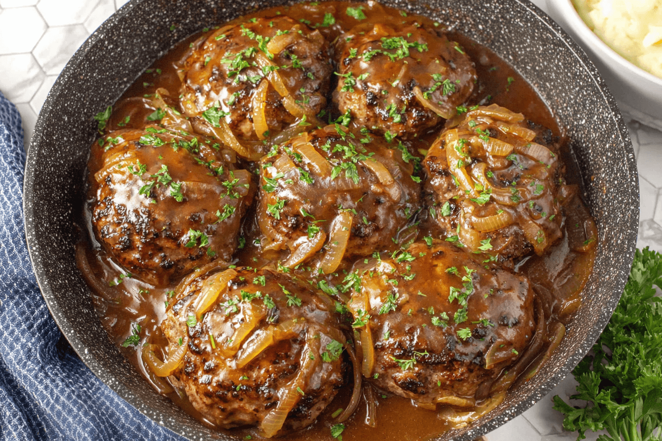 Homemade Beef Steak with Onion Gravy Recipe