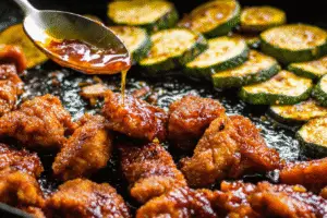 Hot Honey Chicken with Zucchini