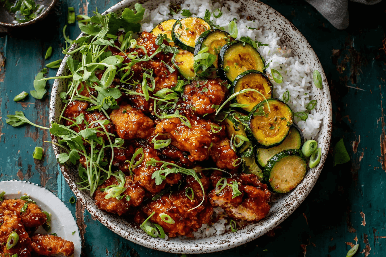 Hot Honey Chicken with Zucchini Recipe