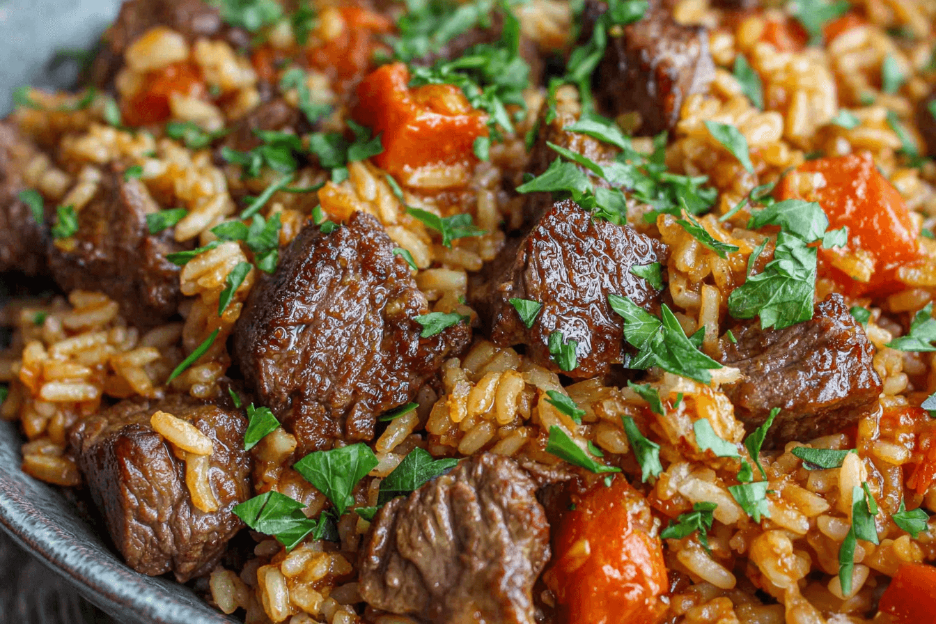Instant Pot Beef Rice Pilaf Recipe