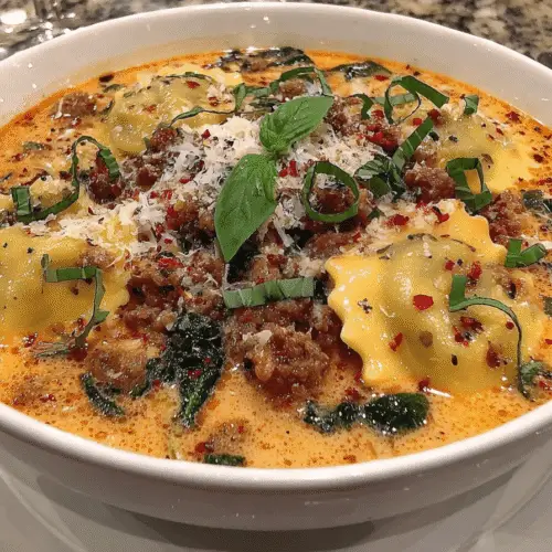 Italian Tuscan Ravioli Soup Recipe