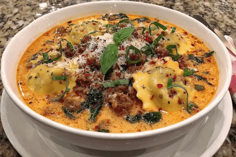 Italian Tuscan Ravioli Soup Recipe