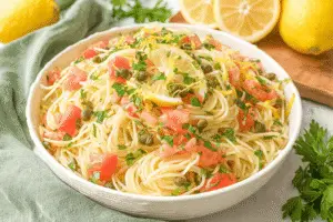Lemon Capellini Pasta Salad