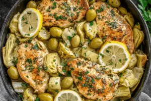 Lemon Chicken Artichoke Skillet