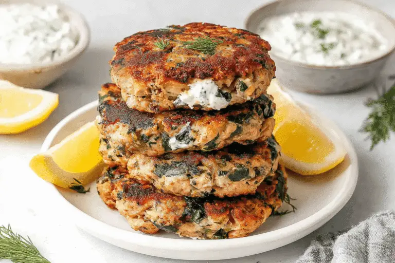 Mediterranean Chicken Patties Recipe