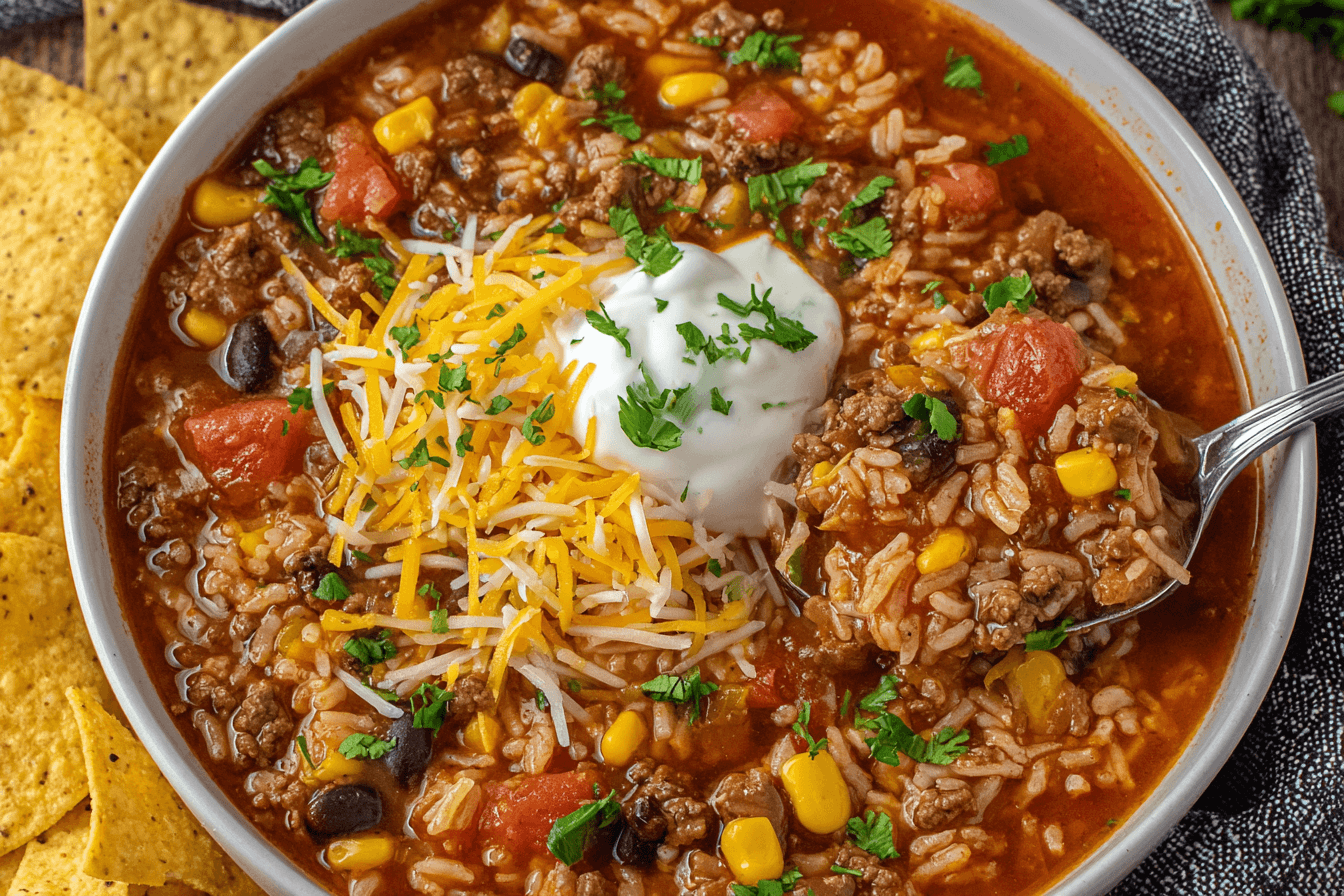 Mexican Beef And Rice Soup Recipe