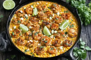 Mexican Street Corn With Shrimp