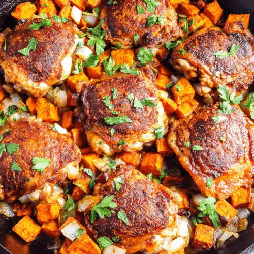 One-Pan Chicken And Sweet Potato Skillet Recipe