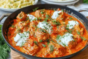 Paprika Chicken with Cucumber Dill Salad