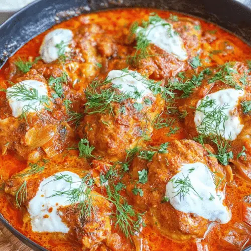 Paprika Chicken with Cucumber Dill Salad Recipe