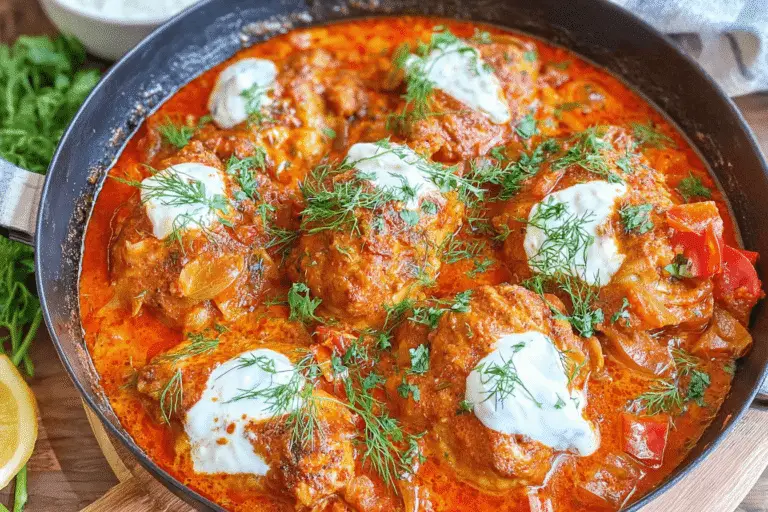 Paprika Chicken with Cucumber Dill Salad Recipe