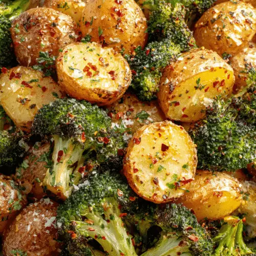 Roasted Parmesan Potatoes And Broccoli Recipe
