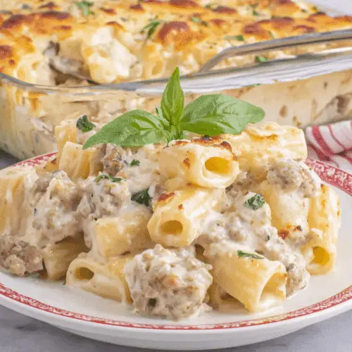 Sausage Alfredo Rigatoni Recipe